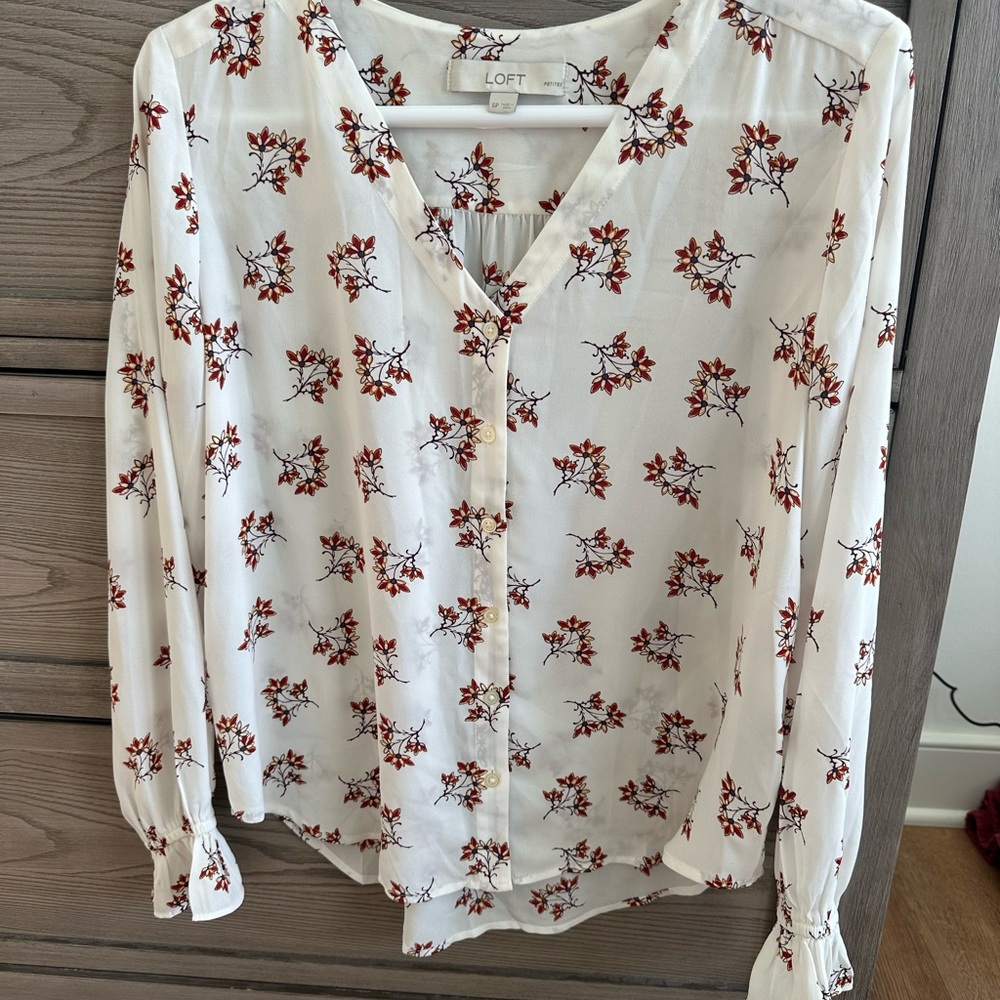 LOFT Women's Floral blouse Size SP